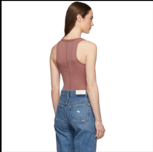 NWT Rag And Bone Pink The Tank Bodysuit in Plerose - Picture 3 of 7